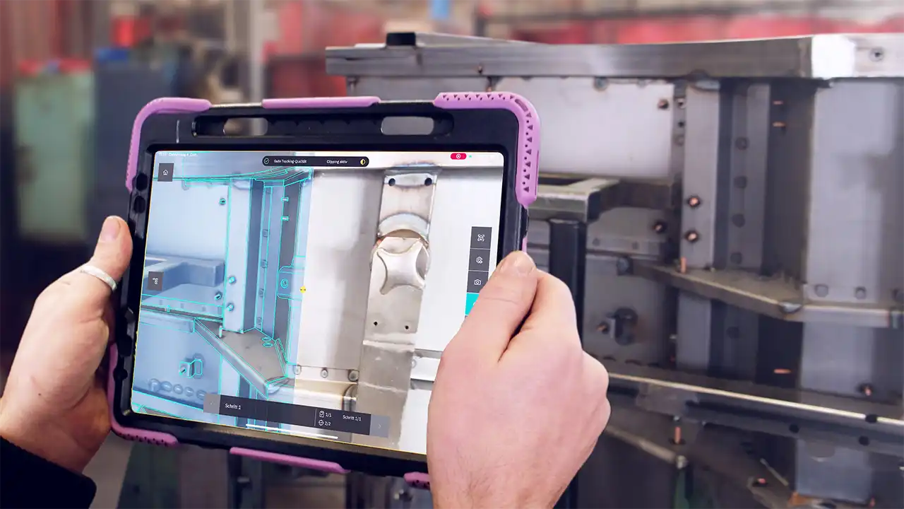 AR-basierter Soll-Ist-Vergleich mit Twyn zur visuellen Qualitätsprüfung von Schweißbaugruppen